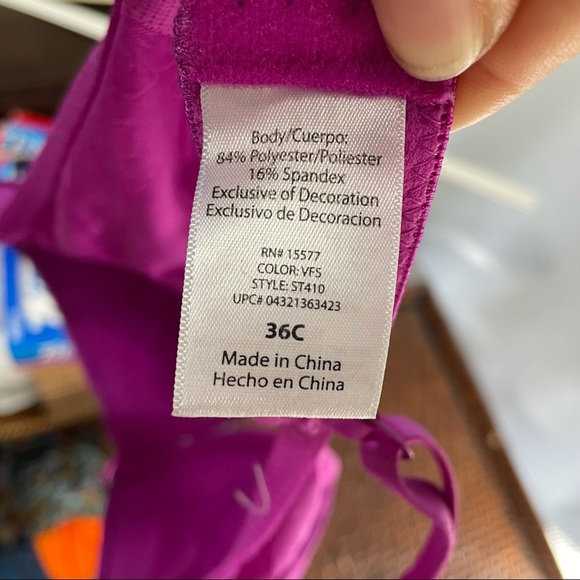 Purple Underwire Padded 36C Bra - Picture 3 of 3